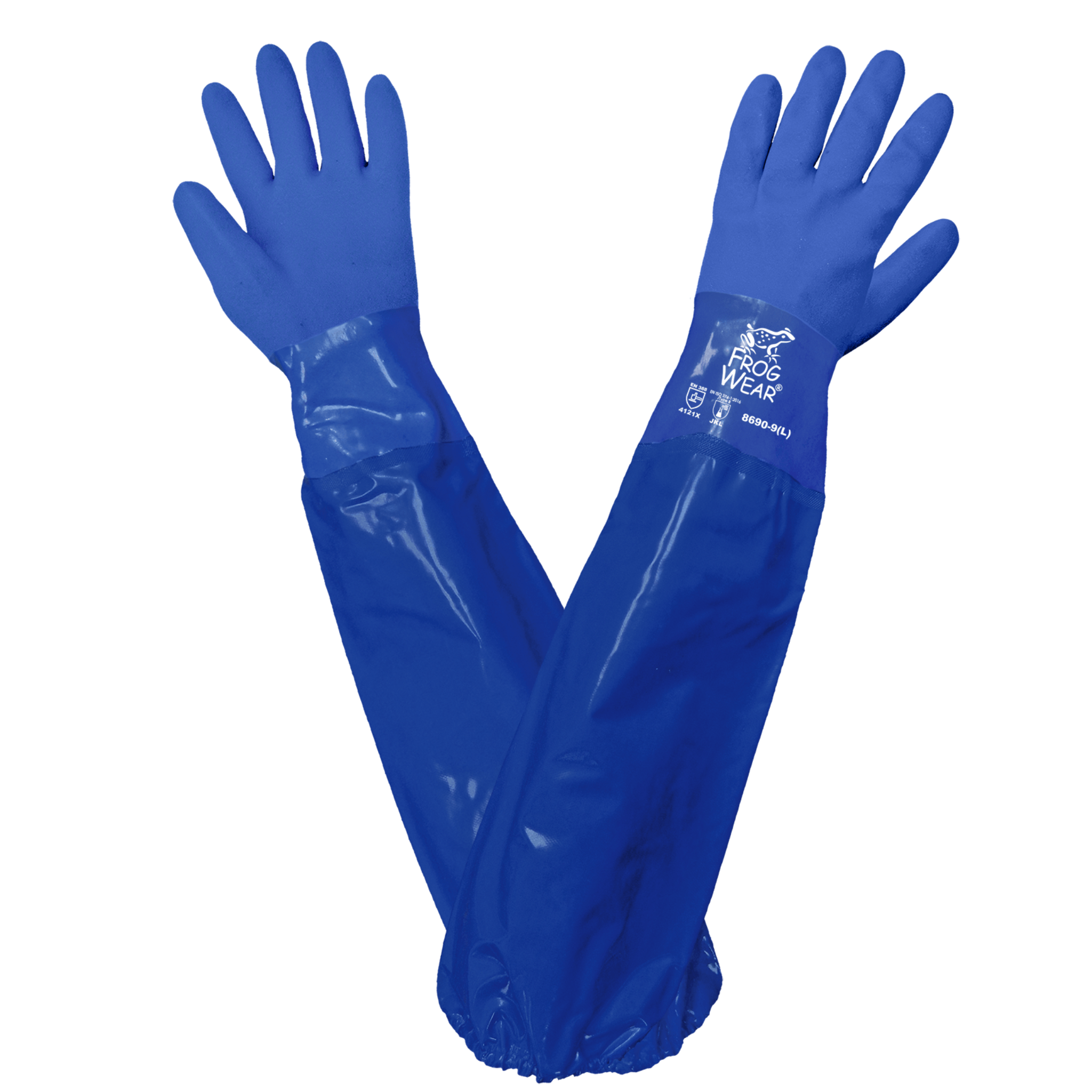 FrogWear® Shoulder Length Triple-Coated PVC Chemical Handling Gloves ...